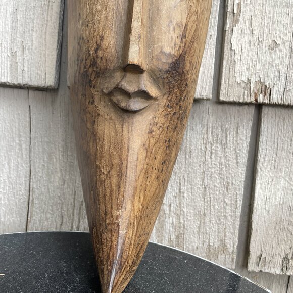 Tribal Hand Carved Indonesian Wooden Mask 24" - Picture 7 of 7